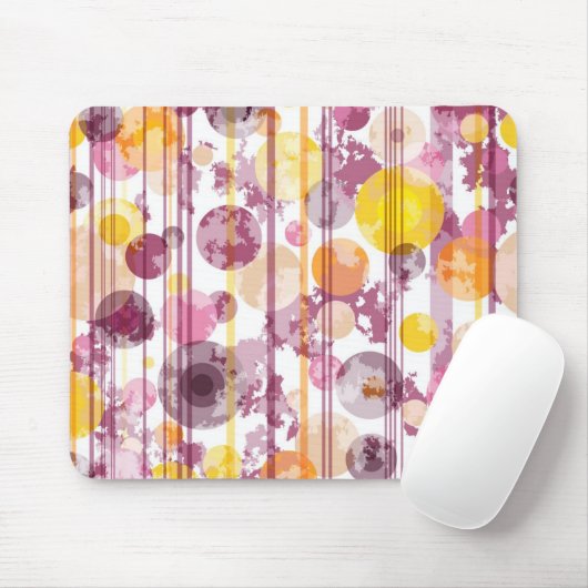 Spotgestreept wit patroon muismat (Met muis)