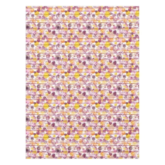 Spotgestreept wit patroon tafelkleed (Voorkant)