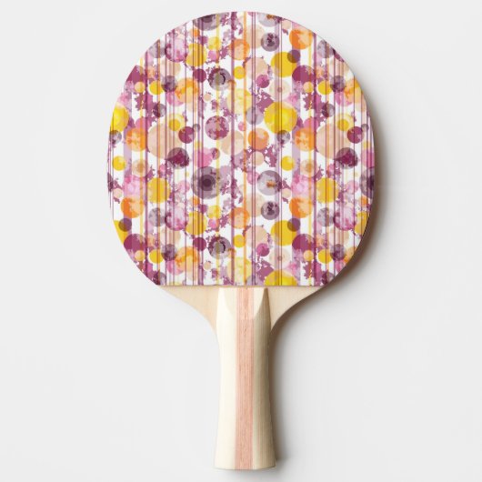 Spotgestreept wit patroon tafeltennisbatje (Voorkant)