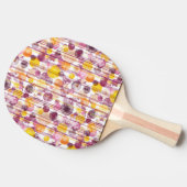 Spotgestreept wit patroon tafeltennisbatje (Zijkant)