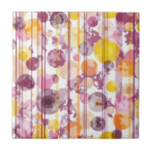 Spotgestreept wit patroon tegeltje (Voorkant)