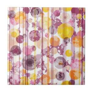 Spotgestreept wit patroon tegeltje