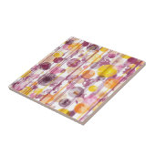 Spotgestreept wit patroon tegeltje (Zijkant)