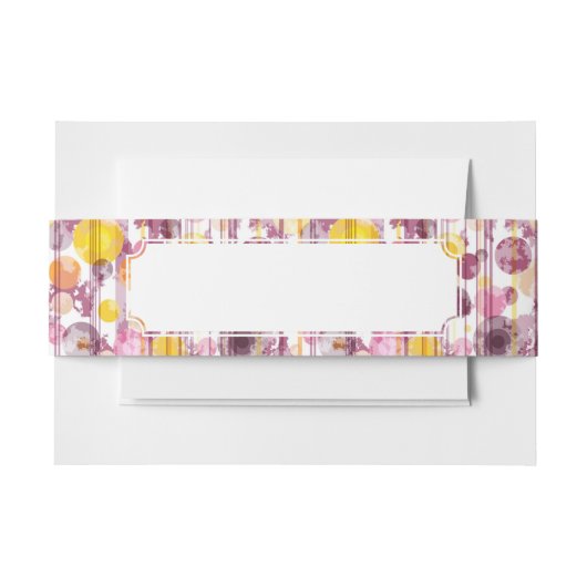 Spotgestreept wit patroon uitnodigingen wikkel (Voorkant Voorbeeld)