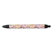 Spotgestreept wit patroon zwarte inkt pen (Voorkant)