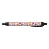 Spotgestreept wit patroon zwarte inkt pen (Bodem)