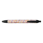 Spotgestreept wit patroon zwarte inkt pen (Achterkant)