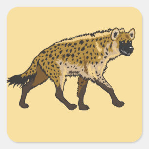 Spothyena. Wild Africa Vierkante Sticker