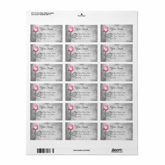  spotkleur roze roze bruiloft etiket (Full Sheet)