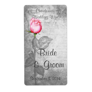 spotkleur roze roze bruiloft etiket