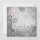  spotkleur roze roze bruiloft kaart (Achterkant)