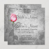  spotkleur roze roze bruiloft kaart (Voorkant / Achterkant)