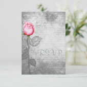 spotkleur roze roze bruiloft RSVP kaartje (Staand voorkant)