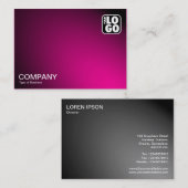 Spotlamp verlicht - Hot-roze Visitekaartje (Voorkant / Achterkant)