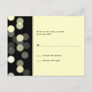 Spotlichtbalk/BBT Mitzvah Reply Card RSVP Kaartje