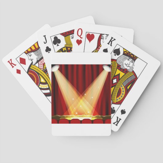 Spotlichten op het werkgebied pokerkaarten (Achterkant)