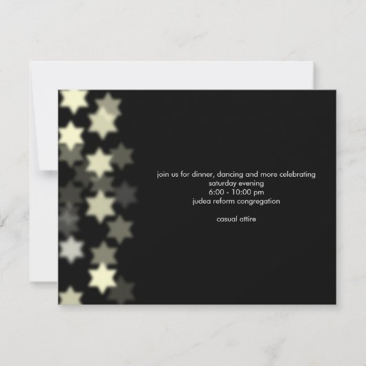 Spotlight Bar Mitzvah Aangepaste Opvanging Uitnodi Kaart (Voorkant)