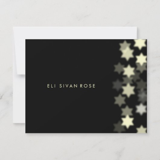 Spotlight Bar Mitzvah Aangepaste Opvanging Uitnodi Kaart (Achterkant)