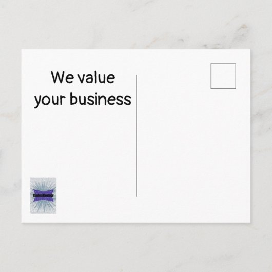 Spotlight Dank u voor uw waardering voor uw bedrij Briefkaart (Achterkant)