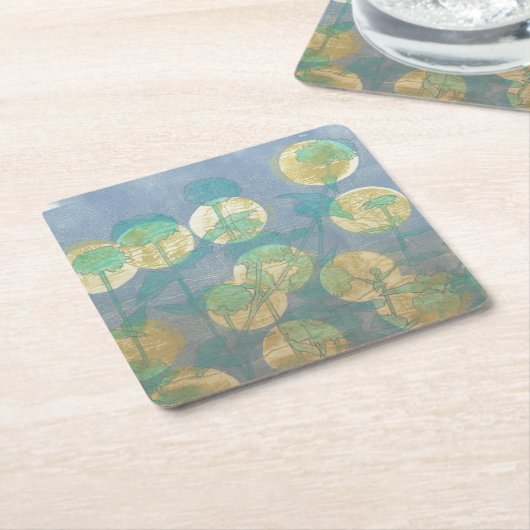 Spotlight Floral I Kartonnen Onderzetters (Schuin)