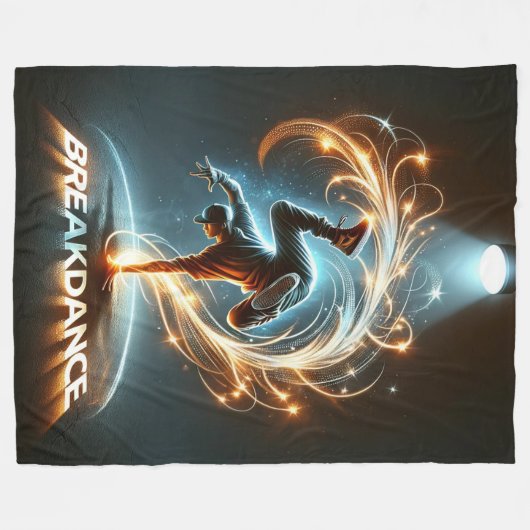 "Spotlight Groove" - Dancing in de kijker! Fleece Deken (Voorkant (Horizontaal))
