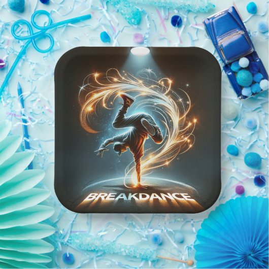 "Spotlight Groove" - Dancing in de kijker! Papieren Bordje (Feest)