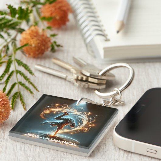 "Spotlight Groove" - Dancing in de kijker! Sleutelhanger (Voorkant Rechts)