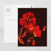 Spotlight op de rode ventilator, bruin en zwart te briefkaart (Voorkant / Achterkant)