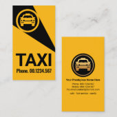Spotlight op gele taxi service visitekaartje (Voorkant / Achterkant)