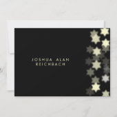 Spotlight Star of David Bar/Bat Mitzvah Uitnodigin Kaart (Achterkant)
