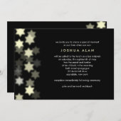 Spotlight Star of David Bar/Bat Mitzvah Uitnodigin Kaart (Voorkant / Achterkant)