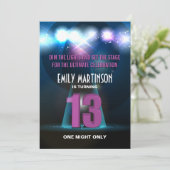 Spotlight Star Paars 13th Birthday Party Kaart (Staand voorkant)