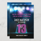 Spotlight Star Paars 13th Birthday Party Kaart (Voorkant / Achterkant)