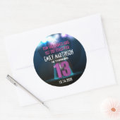 Spotlight Star Paarse 13e verjaardagsfeestje Ronde Sticker (Envelop)