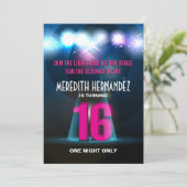 Spotlight Star Pink 16 Kaart (Staand voorkant)