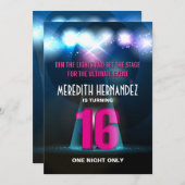 Spotlight Star Pink 16 Kaart (Voorkant / Achterkant)