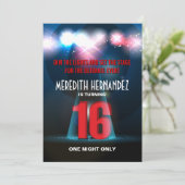 Spotlight Star Red Sweet 16 Kaart (Staand voorkant)