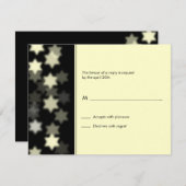 Spotlight Star van David Bar/Bat Mitzvah Reply Car RSVP Kaartje (Voorkant / Achterkant)