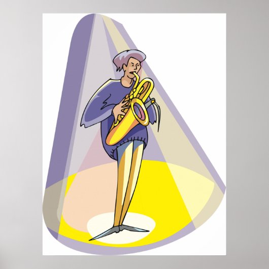 Spotlight van een Poster van een muzikant (Voorkant)