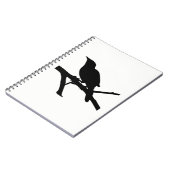 Spotlijster silhouet notitieboek (Linkerzijde)