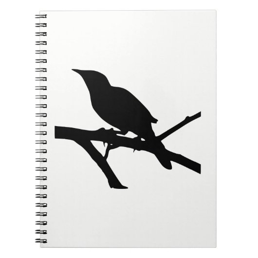 Spotlijster silhouet notitieboek (Voorkant)