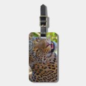 Spotlood Leopard Bagagelabel (Voorkant verticaal)