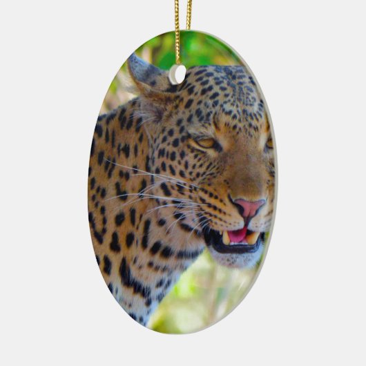 Spotlood Leopard Keramisch Ornament (Links)