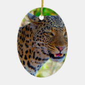 Spotlood Leopard Keramisch Ornament (Voorkant)