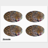 Spotlood Leopard Ovale Sticker (Vel)