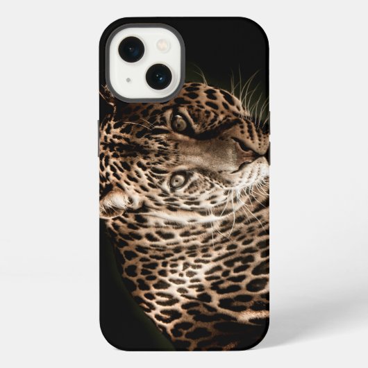 Spotlood Leopard Starring iPhone Hoesje (Achterkant)