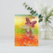 Spotmoer Butterfly met bubbels Briefkaart (Staand voorkant)