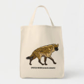 spotprent hyena tote bag (Voorkant)