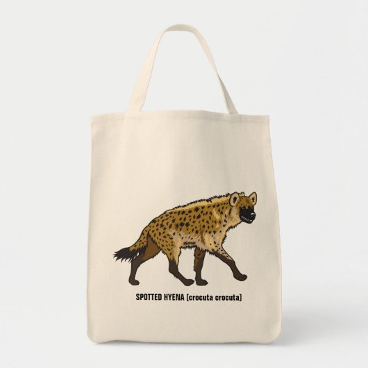 spotprent hyena tote bag (Voorkant)