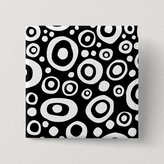 Spots and Circles - 04 - Gepersonaliseerd Vierkante Button 5,1 Cm (Voorkant)